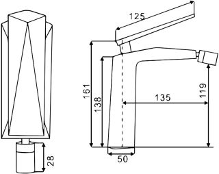 Смеситель для биде Boheme Venturo хром 376